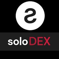 solo dex logo on a black background