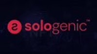 the logo for sologenic on a dark background