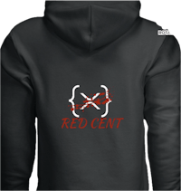 a black hoodie with the word red cent on it