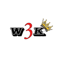 the w3k logo with a crown on it