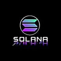the logo for solana on a black background